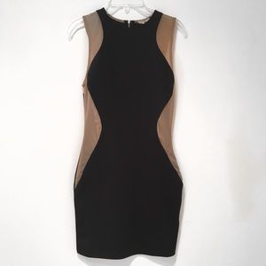 Tobi Black Bodycon Dress w/ Sheer Side Panels – Size Small